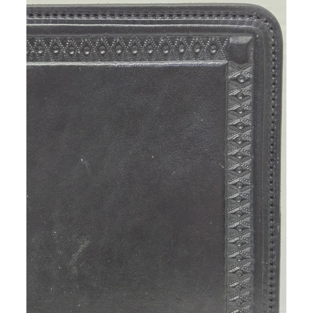 Vintage Leather Hand Tooled Black‎ Western Elephant Design Mouse Pad 9.5